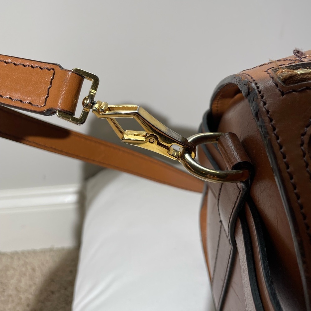 BURBERRY Alchester Bridle Belted DOCTORS Bag BROWN Purse Crossbody Leather ITALY - Picture 16 of 16